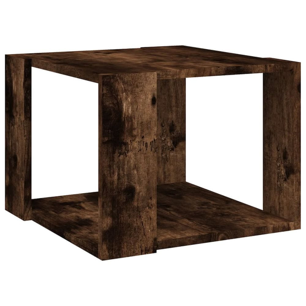 Vidaxl Konferenčný stolík tmavý dub 40x40x30 cm spracované drevo